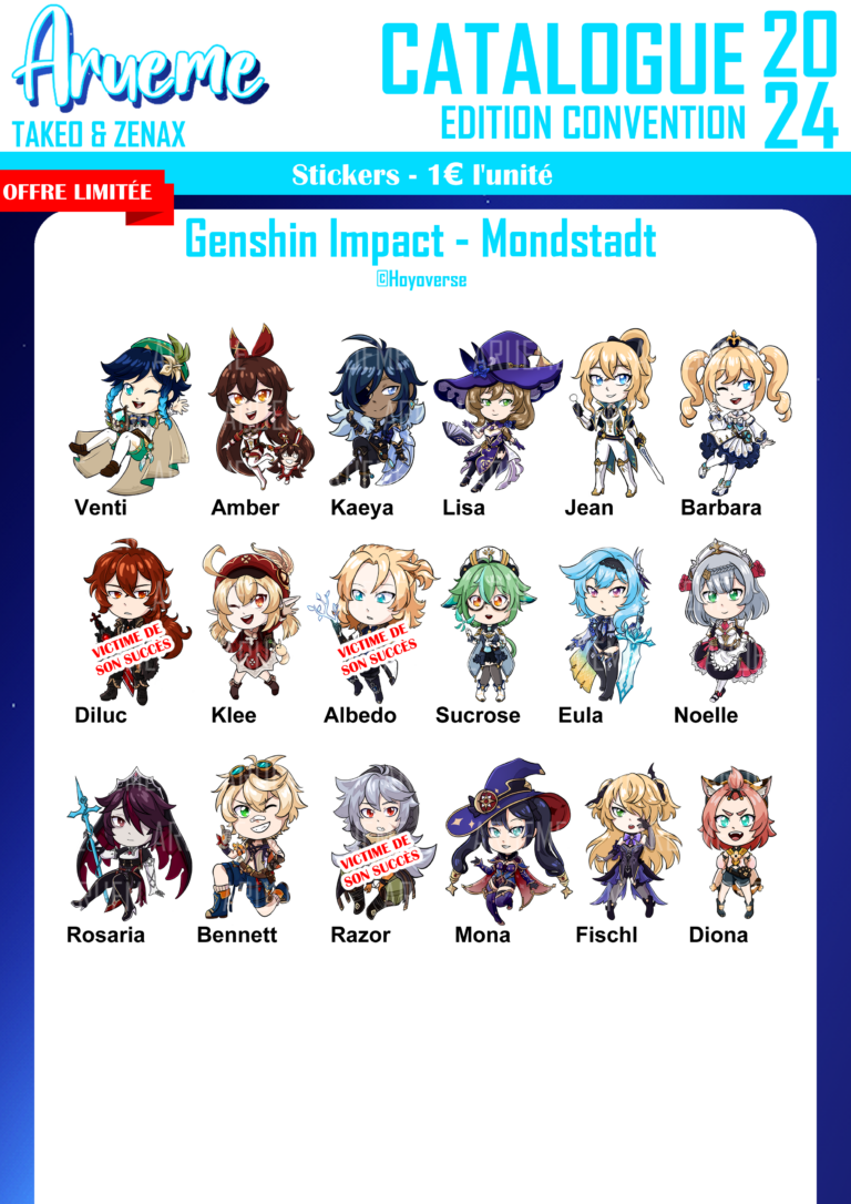 Stickers - Genshin Impact Mondstadt